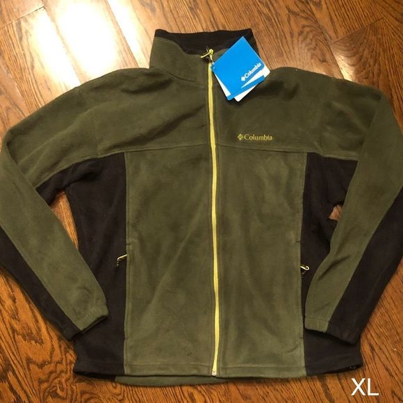 COLUMBIA Men's Olive Green Black Full Zipper Jacket NWT Sz XL - Picture 10 of 10
